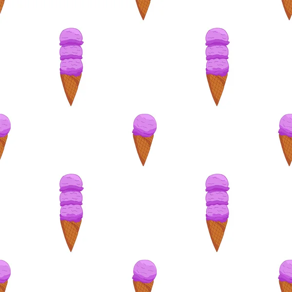 Lavander Ice cream seamless pattern — Stock Vector