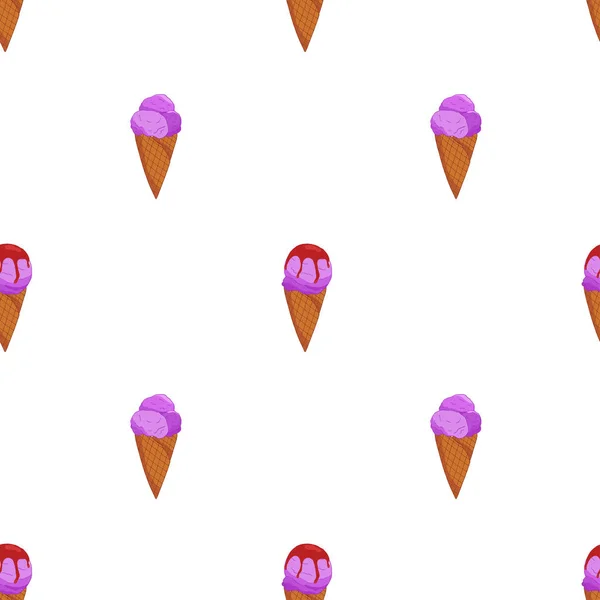 Lavander Ice Cream naadloze patroon — Stockvector