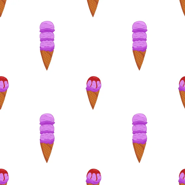 Lavander Ice cream seamless pattern — Stock Vector