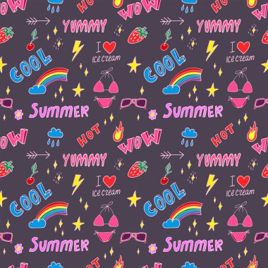 Yaz pop sanat Dikişsiz desen