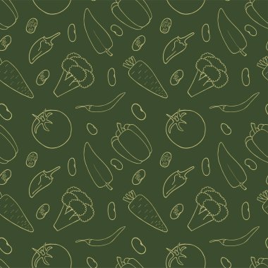 Anahat sebze dikişsiz desen