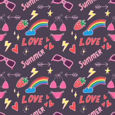 Yaz pop sanat Dikişsiz desen