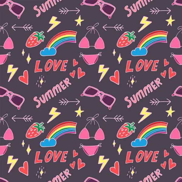 Yaz pop sanat Dikişsiz desen