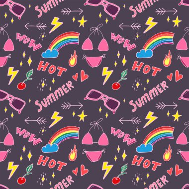 Yaz pop sanat Dikişsiz desen