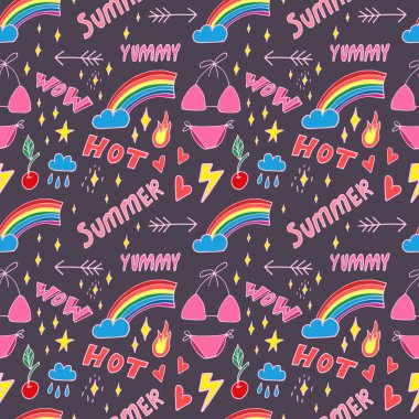 Yaz pop sanat Dikişsiz desen