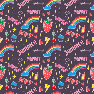 Yaz pop sanat Dikişsiz desen