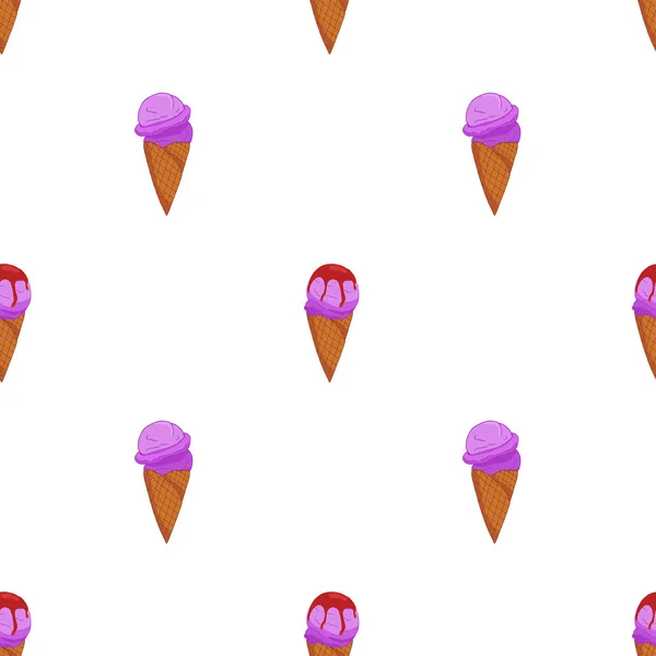 Lavander Ice Cream naadloze patroon — Stockvector