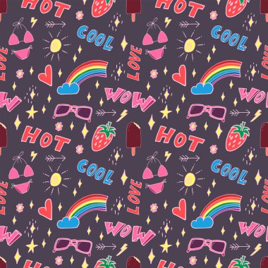 Yaz pop sanat Dikişsiz desen