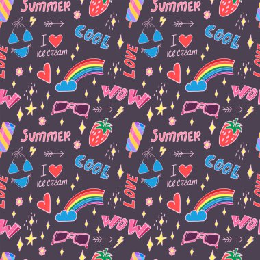 Yaz pop sanat Dikişsiz desen