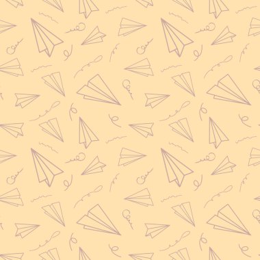 Kağıt Uçak seamless modeli