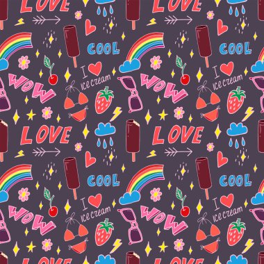 Yaz pop sanat Dikişsiz desen