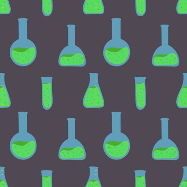 Kimya şişesi ile dikişsiz desen