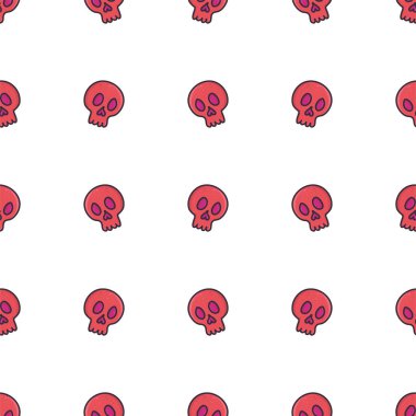 Kızıl kafatası cadılar bayramı kusursuz desen