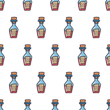 Kırmızı zehri olan klasik dikişsiz desen