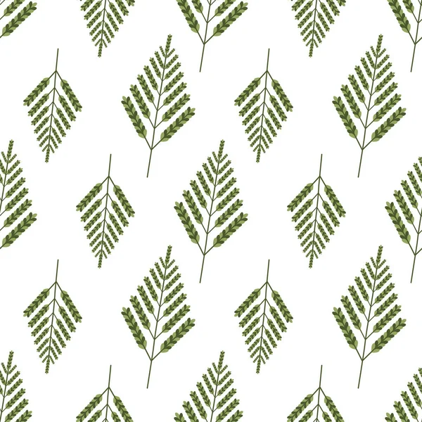 Retro naadloos patroon met groene varen blad voor behang, stof, inpakpapier. — Stockvector