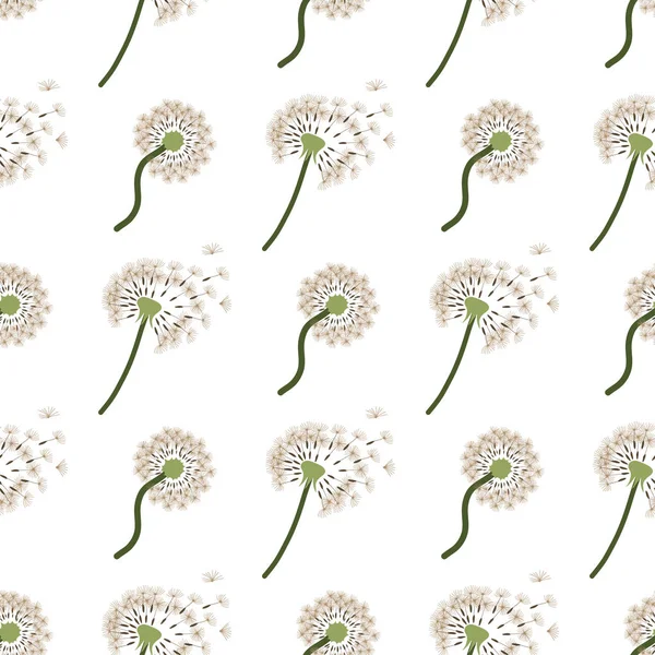 Paardebloem zaad naadloos patroon, geweldig ontwerp voor stof, behang, achtergrond. — Stockvector
