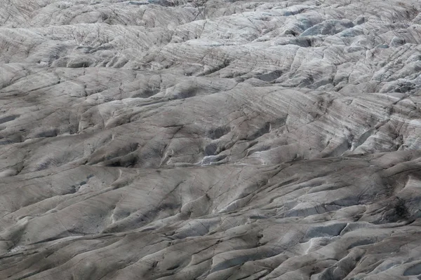 Details of glacier Aletsch surface with crevasses Royalty Free Stock Images