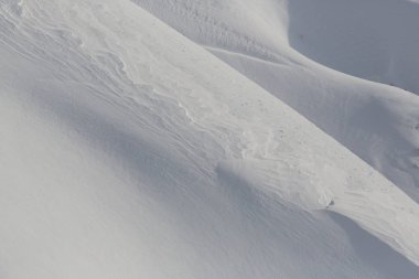 tamamen karla kaplı yapılandırılmış kış manzara