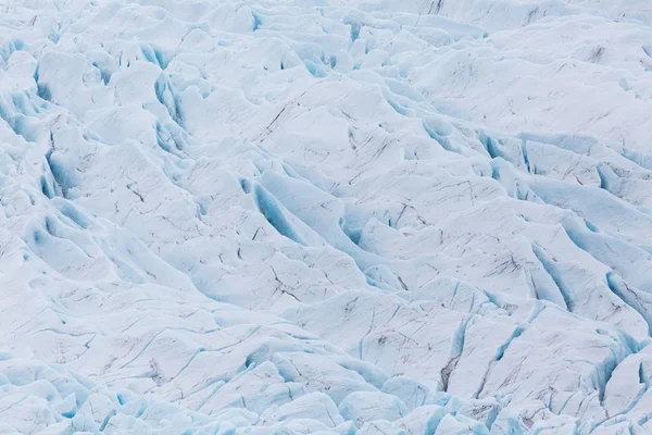 Details der Oberfläche des Vatnajokull-Gletschers mit Spalten — Stockfoto