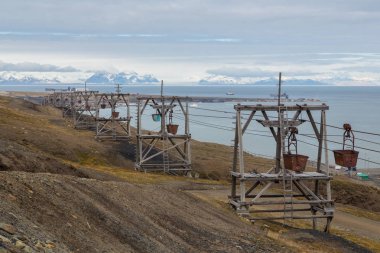 kömür taşımacılığı için antik inşaat (Taubane), Longyearbyen