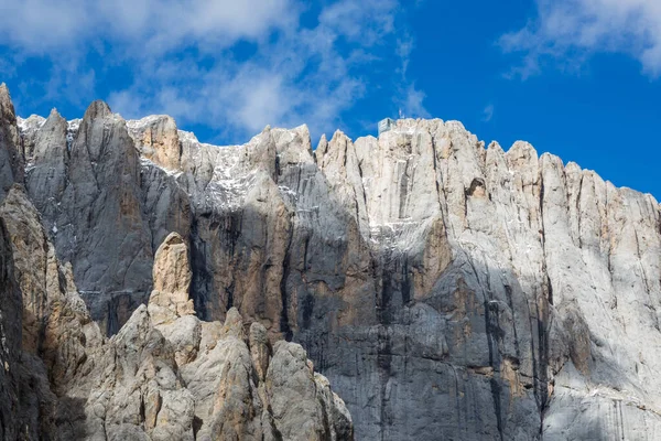 South face of Marmolada mountain, cloudy blue sky — Stock Photo, Image