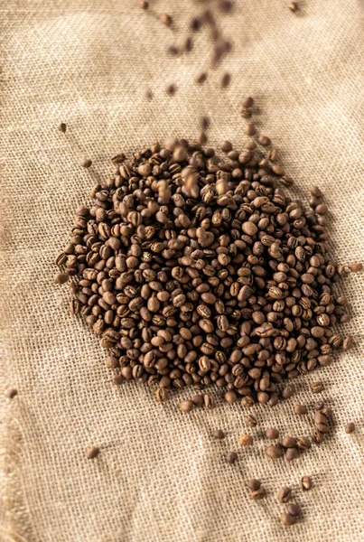 Coffee Beans Sackcloth — Stock Photo, Image