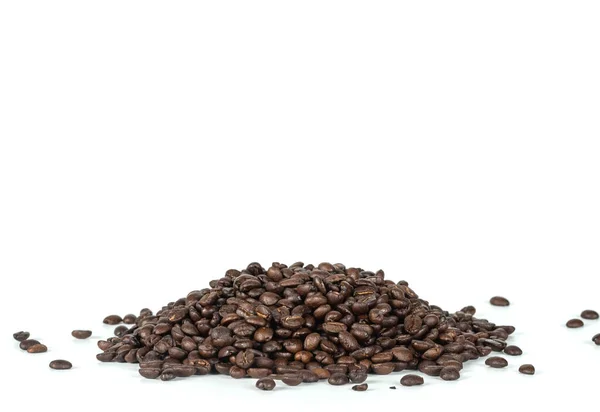 Heap Coffee Beans Isolated White Background — Stock Photo, Image