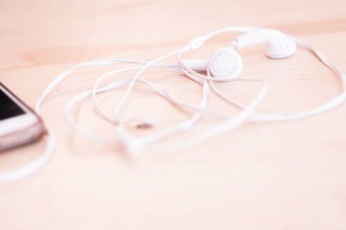 hafif ahşap beyaz earphone ile tel cep telefonu için geçerli