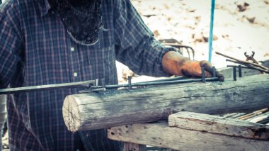 kiriş çelik üzengi bileşeni üyesi için şantiyede demir bükme çeliği