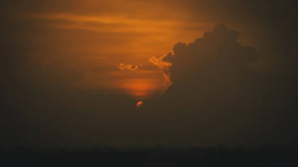 Panorama Der Silhouettenstadt Kontur Von Wolkenkratzern Panorama Der Stadt Hintergrund — Stockfoto