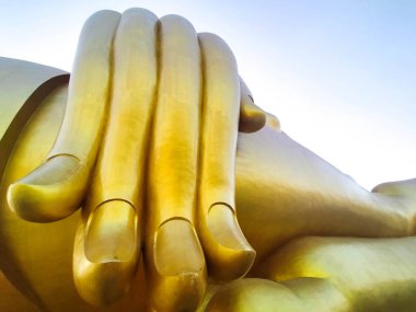 Büyük El Buddha Wat Muang Tapınağı Angthong Tayland Wat Muang Altın Dev Buda Heykeli Tayland.