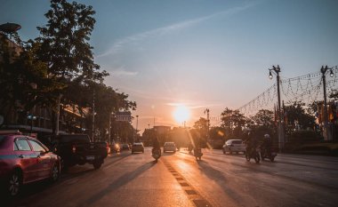 Mayıs 2020 'de Bangkok Tayland, Bangkok Tayland' ın eski bir kasabası olan Bangkok 'ta sessizlik hakim.