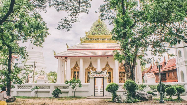 Art Architecture Religieux Étonnants Thaïlande Ancienne Architecture Temple Wat Chaloem — Photo