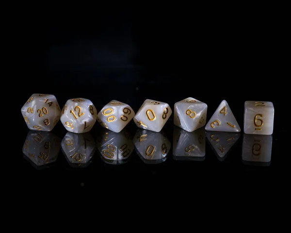 colored dice for the game