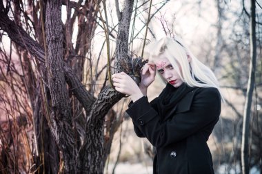 Peri bahar ağaçları arasında