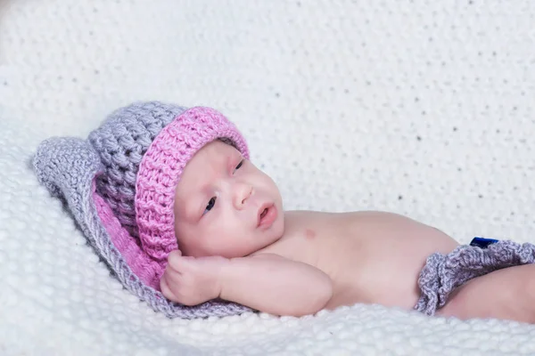 Новорожденная Девочка Одеяле — стоковое фото