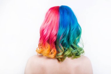 girl with multi-colored hair
