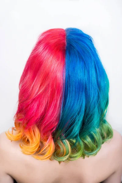 Girl Multi Colored Hair — Stockfoto