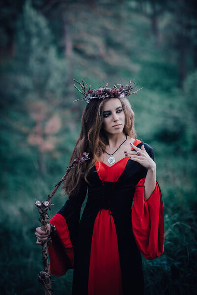 fairy tale witch in the forest