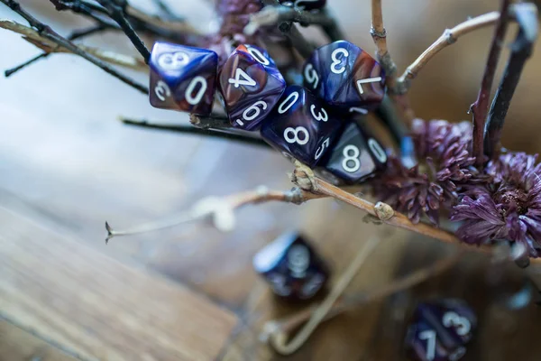 Dobbelstenen Spelen Voor Rollenspel Bordspellen — Stockfoto