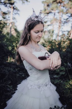 bir çam ormanında prenses