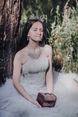 bir çam ormanında prenses