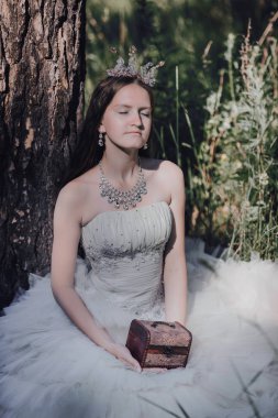 bir çam ormanında prenses