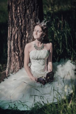 bir çam ormanında prenses