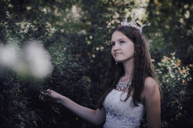 bir çam ormanında prenses