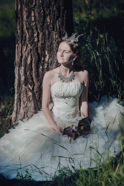 Bir Çam Ormanında Prenses — Stok fotoğraf