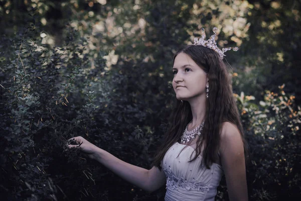 Prinzessin Einem Kiefernwald — Stockfoto