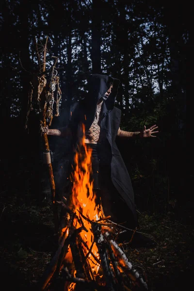 Волшебник Отметинами Теле Лесу — стоковое фото