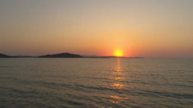 Lemnos, Yunanistan'da Gün Batımı Ile Akşam Sahnesi