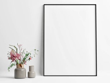 Poster saksıyı, 3d render, 3d çizim ile alay